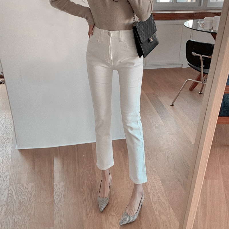 パンツ Gパン レディース クロップド 薄手 スキニー 9分丈 8分丈 スリム タイト デニム 大人可愛い シンプル 無地 夏 学生 通勤 お出かけ 普段着 ホワイト ブルー ブラック ボトムス