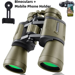Binoculars 20x50 Professional High Power Binocular HD Long Range Telescope for Hunting Outdoo Yellow