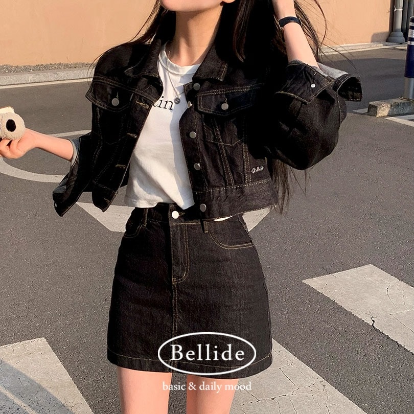 韓国の女性ファッション/ [MADE] ノンフェードデニムセットアップ op1237
