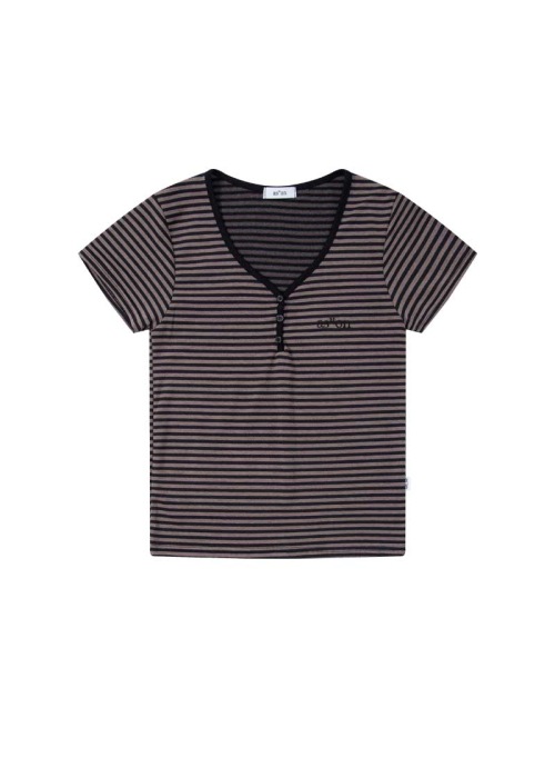【AS"ON】 CANDY STRIPE T / BLACK 正規品