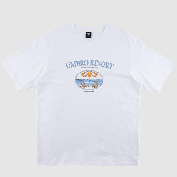 ビーチクラブアーチレタリング半袖Tシャツ UQ223CRS51