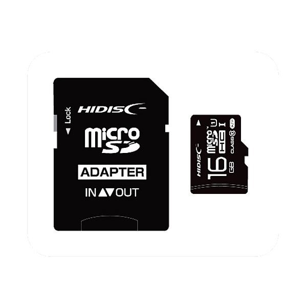 （まとめ）ハイディスク microSDHCカード16GB class10 UHS-I対応 SD変換アダプター付き HDMCSDH16GCL10UIJP3 1枚3セット