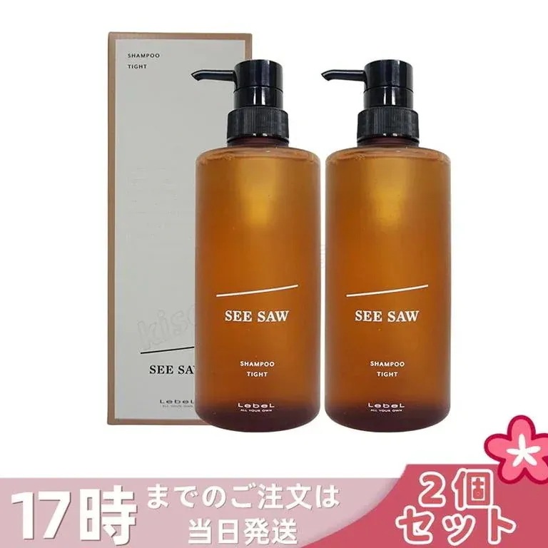 【2個セット】ルベル シーソー ヘア＆スキャルプシャンプーT タイト 500mL LEBEL SEE/SAW
