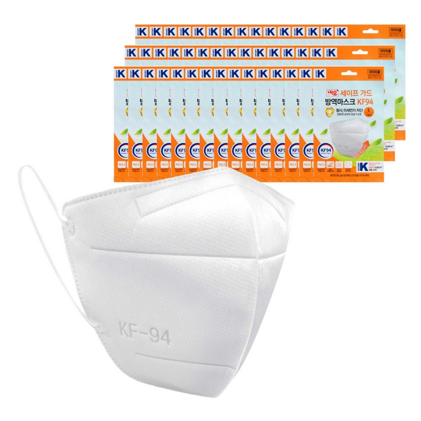 ブランドK セーフガード 黄砂防疫マスク 3重構造 くちばし型 大型 KF94 1個入 50個