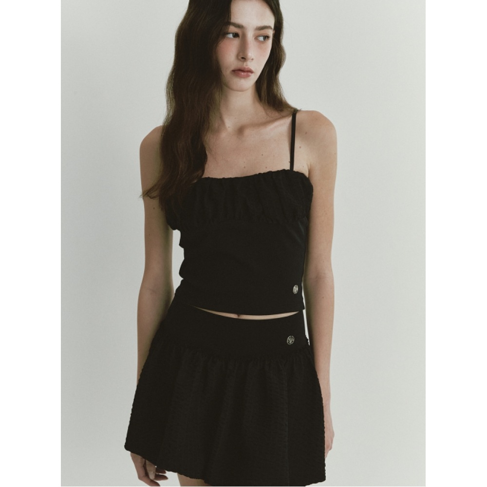 アスラクラウドスリーブトップ (ブラック)