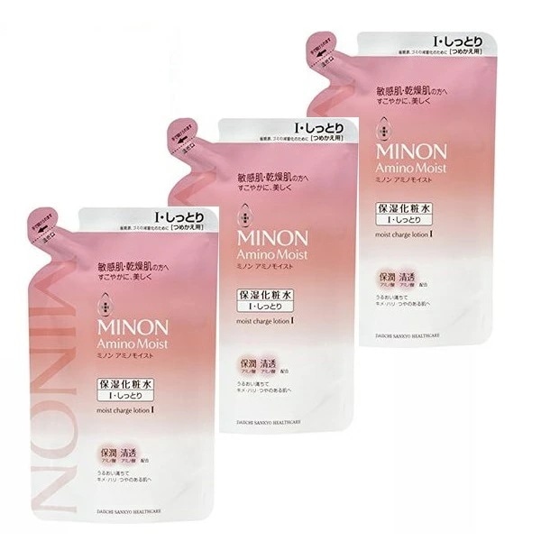 【3セット】 ミノン アミノモイストモイストチャージローションＩ 詰め替え 130ml 化粧水 ローション 保湿化粧水 保湿 べたつかない しっとり うるおい 角質層 無香料 無着色 弱酸