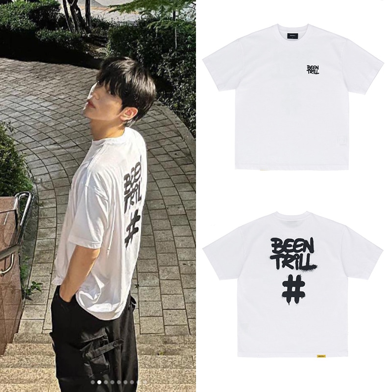 [TXT スビン着用］ hashtag overfit short sleeve T-shirt