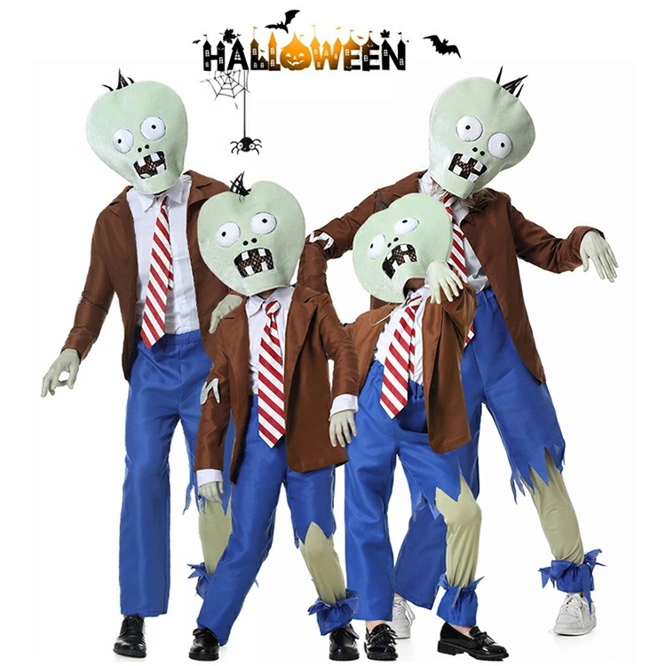 ゾンビ コスプレ 子供 ハロウィン 仮装 衣装 レディース メンズ 親子 5点セット 妖怪 お化け 人形 スーツアクター コスプレ衣装 演出服 仮装 ハロウィン衣装 親子お揃い ホラー コスチューム