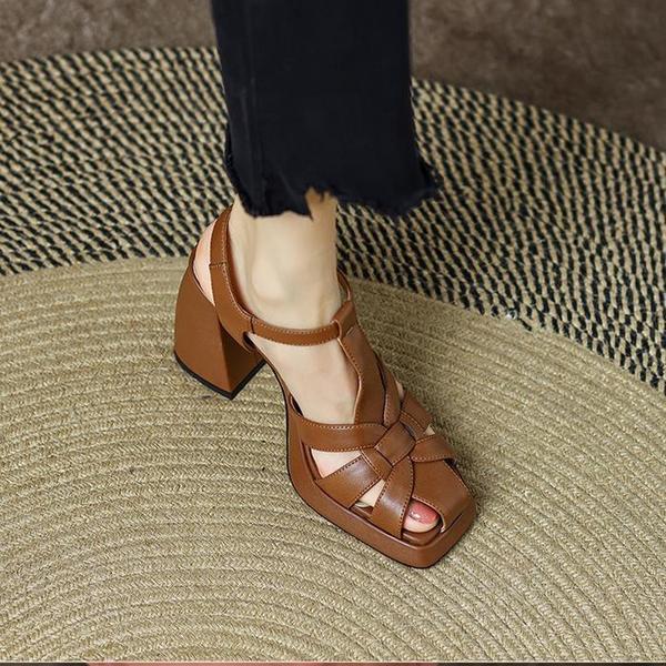 厚底サンダル ハイヒールサンダル 夏 女性302 (S11092626)