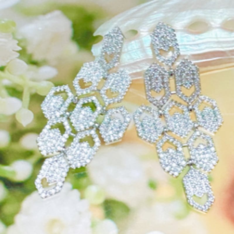 涙の女王 キムジウォン イヤリング/華やかなポイントイヤリング 5,270円