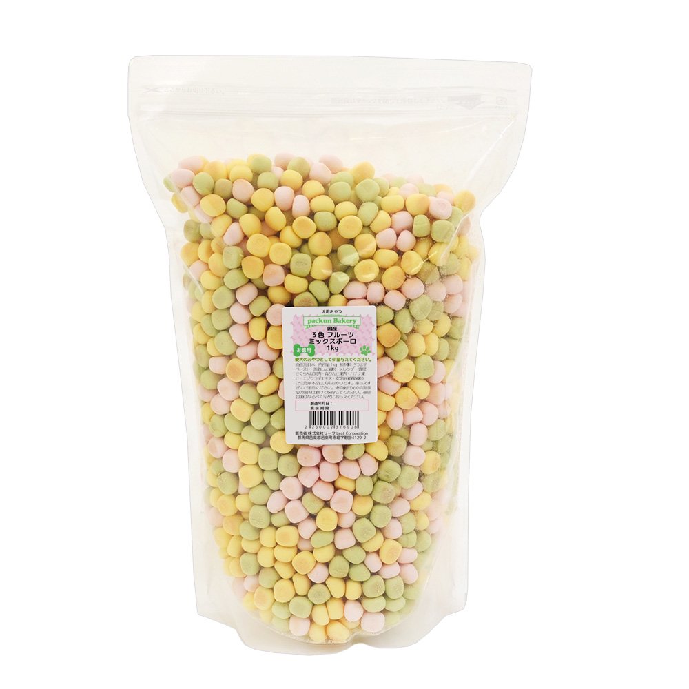 犬　おやつ　ボーロ　国産　３色フルーツミックスボーロ　１ｋｇ　大容量　（原材料改定）　ＣＲＣ45―14―30―00―00