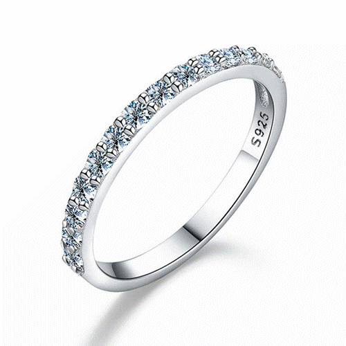 指輪 モアサナイト リング モアッサナイト エタニティ シルバー925 ジュエリー レディース 女性 アクセサリー バレンタインデー 贈り物 誕生日 プロポーズ 母の日 引っかからない 重ね付け 6,103円