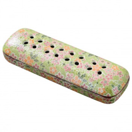 花影 寝かせる線香皿 有田焼 大 小花 32s687005r072