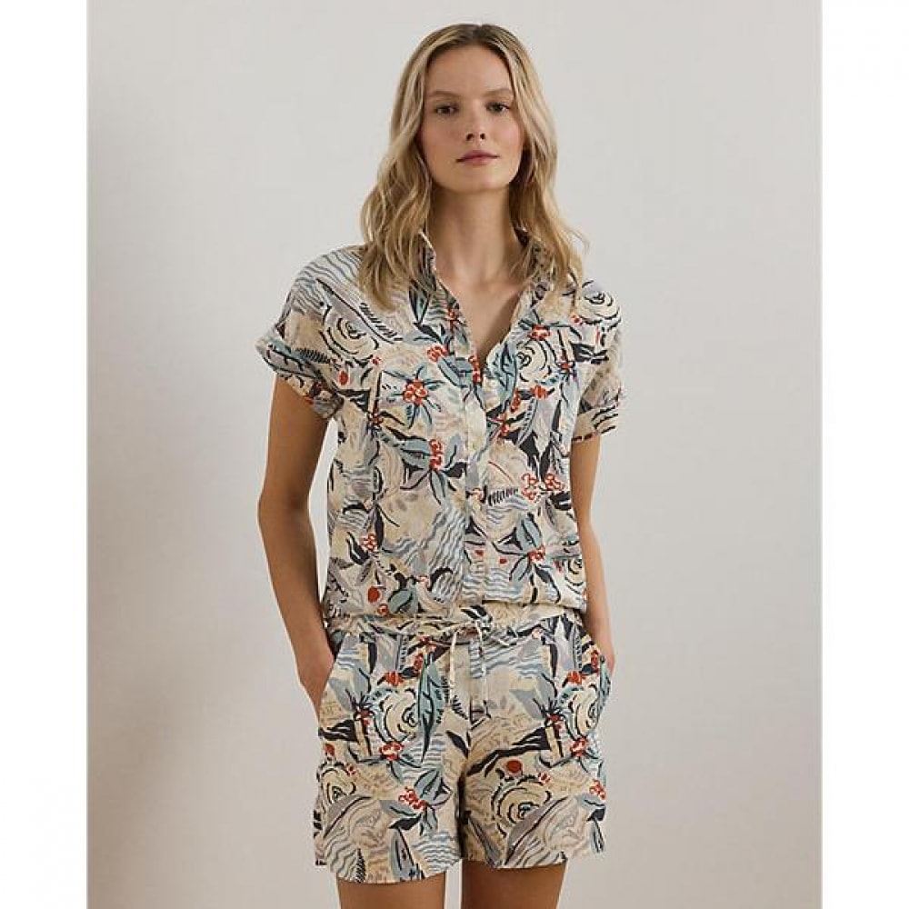 ローレンラルフローレンリラックスフィットプリントショートスリーブシャツ (WMLRSHTSN820122100)