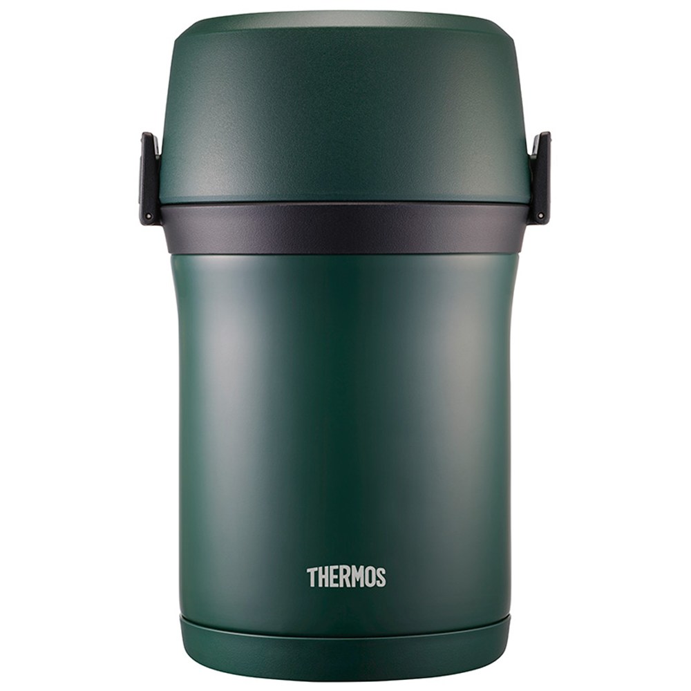 一体型 大容量 保温弁当 + 保温バッグ + スプーンセットディープグリーン1個 商品評価が立証するコスパと品位を備えたお弁当