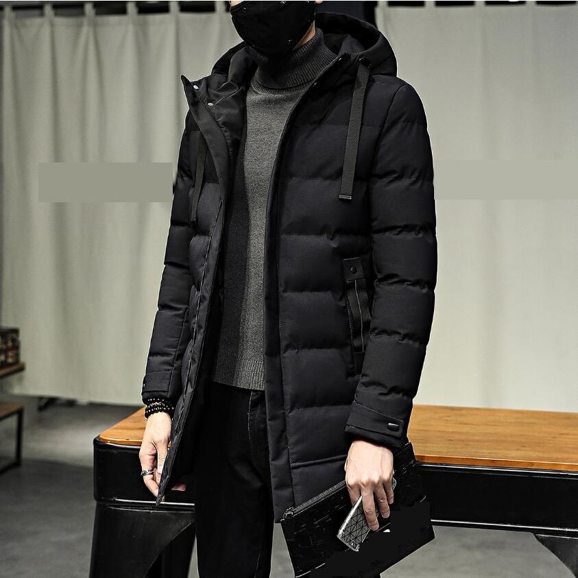 ダウンジャケット 3色 格好良い メンズ 暖かい 中綿ダウンコート ロング丈 フード付き 厚手 防寒着 保温 通勤 軽量 OL 通学 防風 冬服 アウター 大きいサイズ