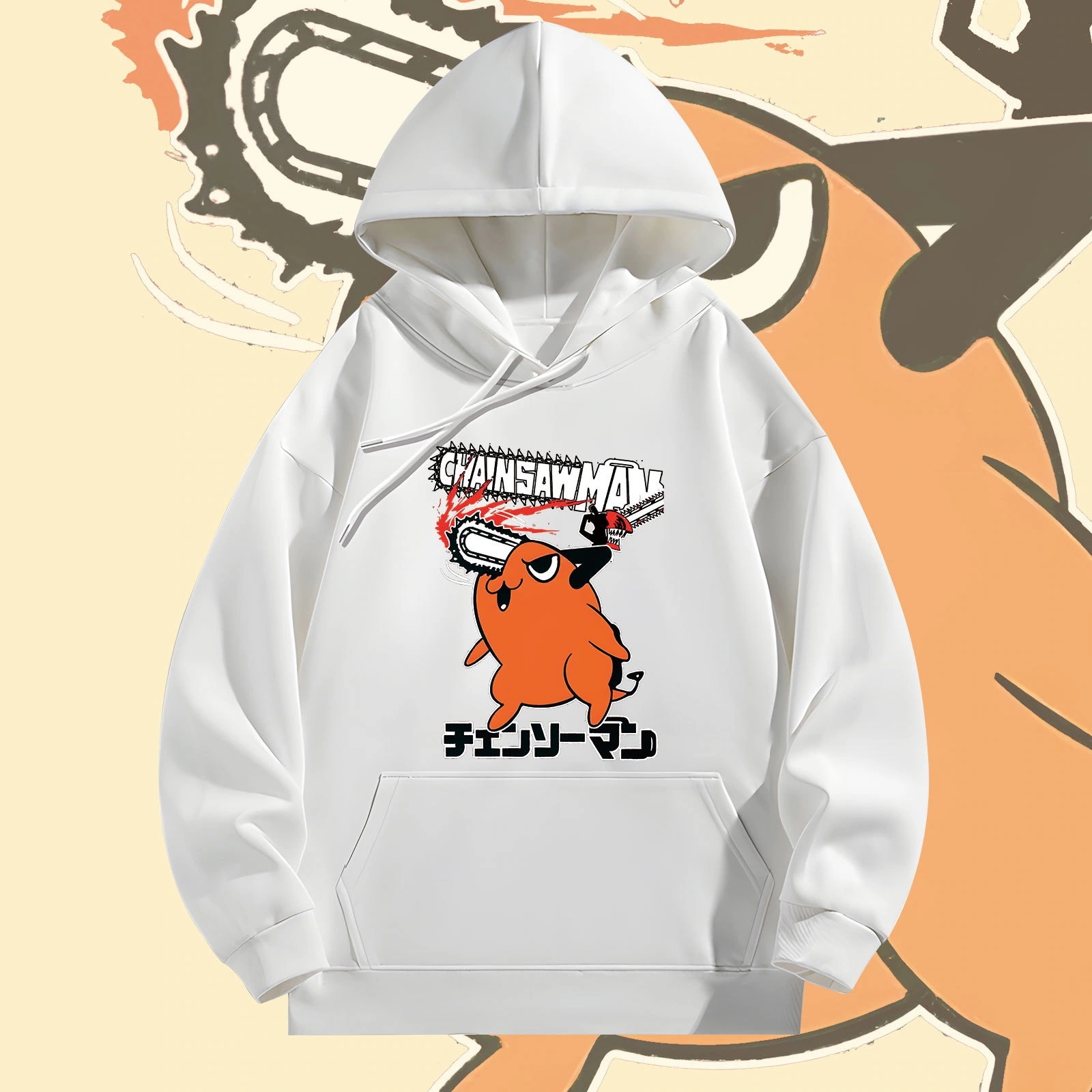 チェーンソーマン ポクタ フード付きトレーナー ルーズ カジュアル プリント トップス カジュアル パーカー