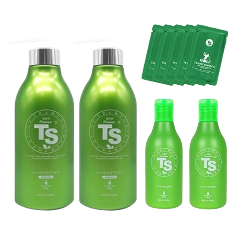 ニュープレミアムシャンプー500g x 2p + 100g x 2p + TSゴルフシャンプー6g x 5p