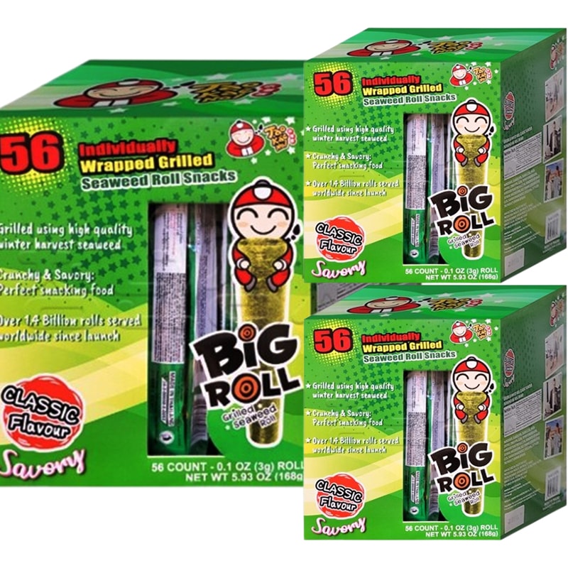 Taokaenoi タオケノイ ビッグロール海苔スナック　168ｇ（3g x 56個） x 2BOX