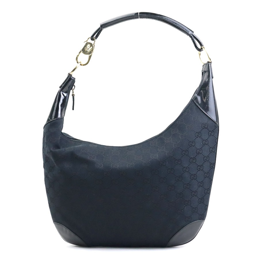 グッチ GUCCI ハンドバッグ GGキャンバス/パテントレザー ブラック レディース h30711k