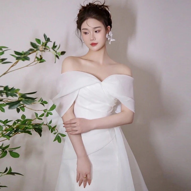 フレンチヴィンテージ ボートネック 気質高級感 パーティードレス/二次会ワンピース/フォーマルワンピース/成人式/卒業式/披露宴/同窓会79