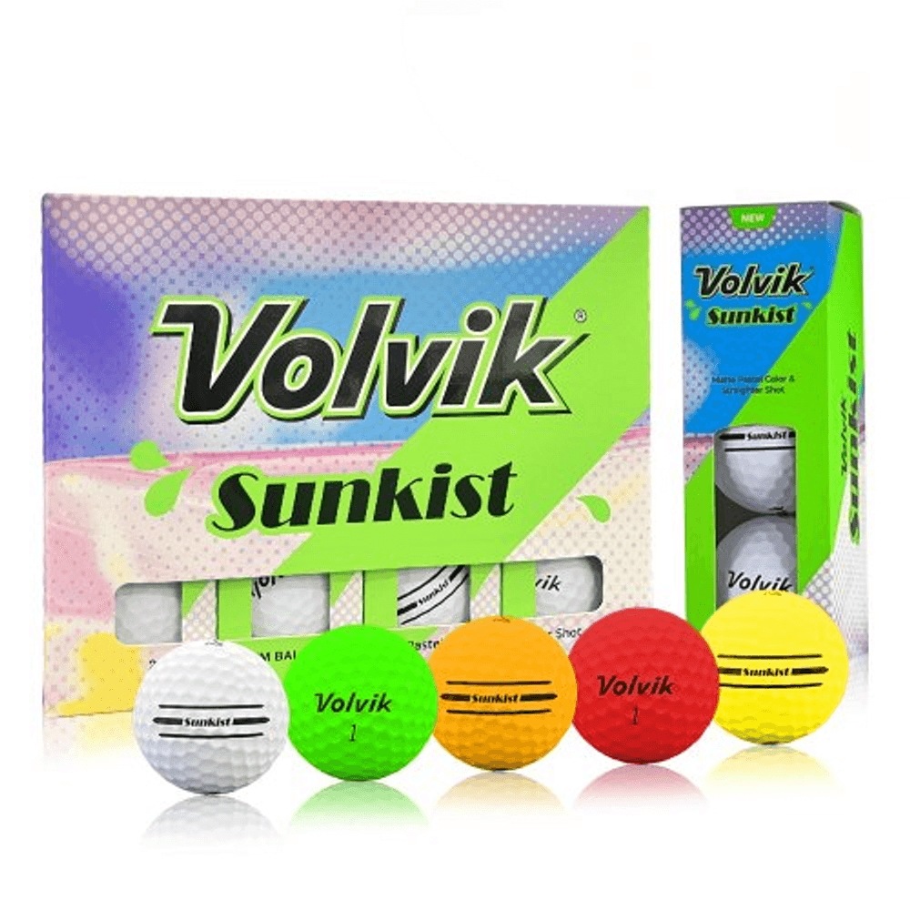 ビビッド サンキスト つや消し 2ピース 飛距離 ゴルフボール 12粒