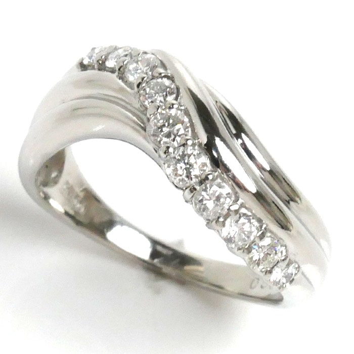 Pt900プラチナ リング・指輪 ダイヤモンド0.50ct 15.5号 6.9g  