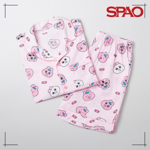 SPAO おぱんちゅうさぎ 半袖 パジャマ(PINK) かわいい 部屋着 韓国人気
