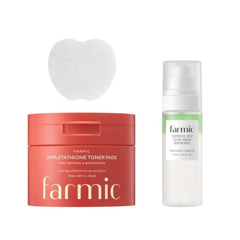 アップルタチオン トナーパッド 60枚(180ml) + セラムミスト, 80ml /グルタチオン配合 /トリプルヒアルロン酸/ 毛穴ケア