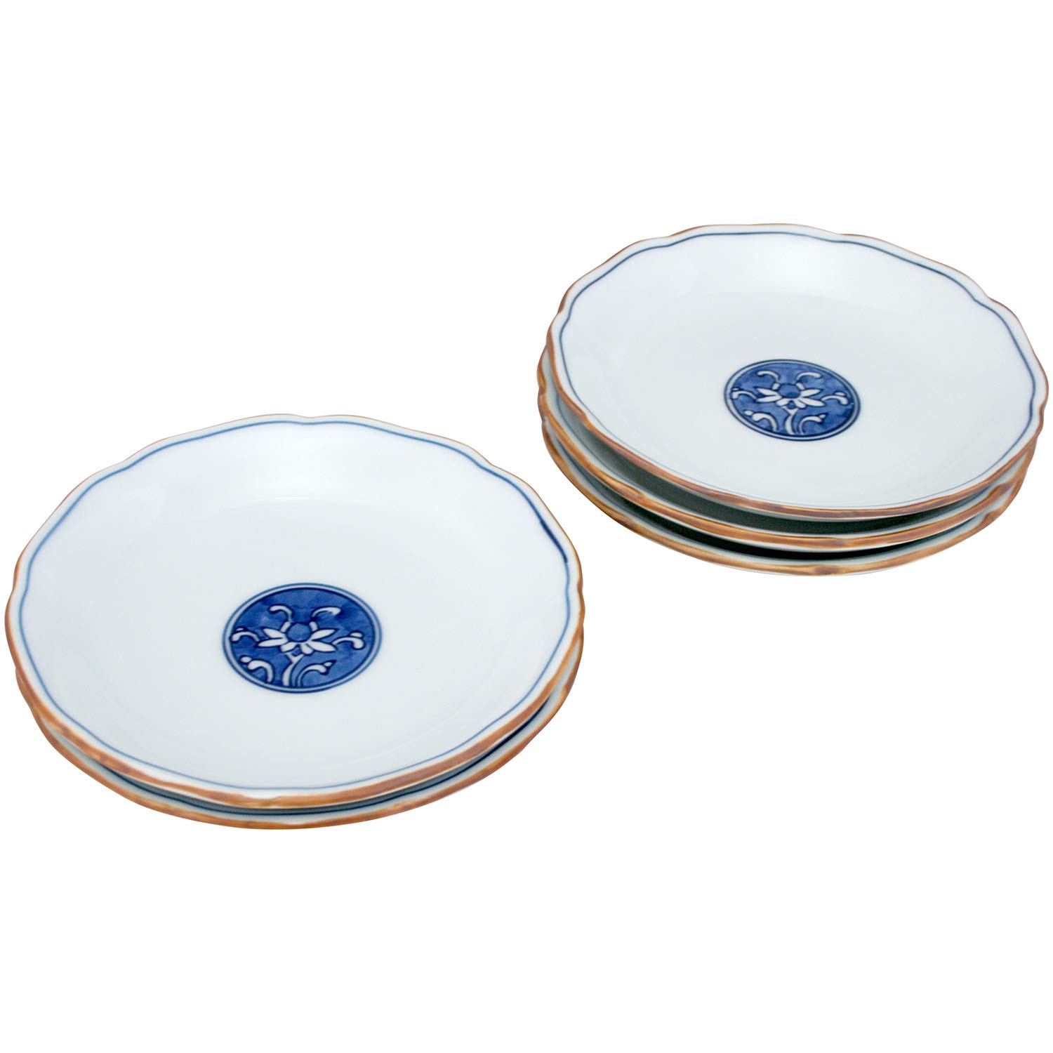 有田焼 定山窯 見込花濃 銘々皿 セット 51965