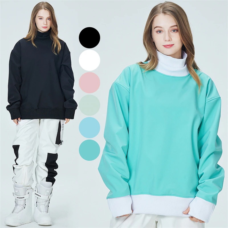 スキーウェア トレーナー レディース メンズ スノーボードウェア ハイネック インナー スノボウェア スノーボード ウェア トップス 防寒着 韓国風