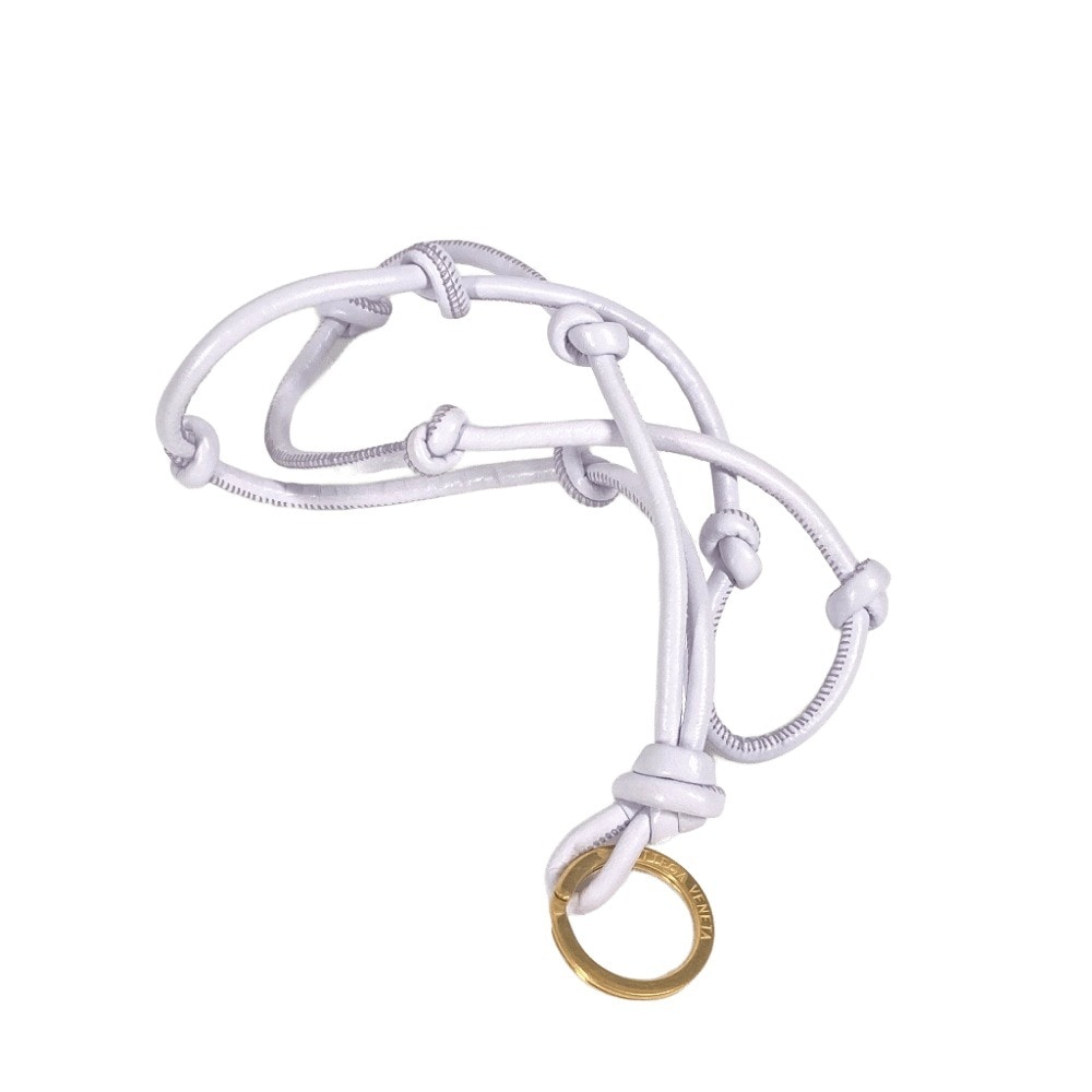 ストラップ ロゴ ネックストラップ ネックレス キーリング付き キーホルダー バッグチャーム レザー ライトパープル 11,704円