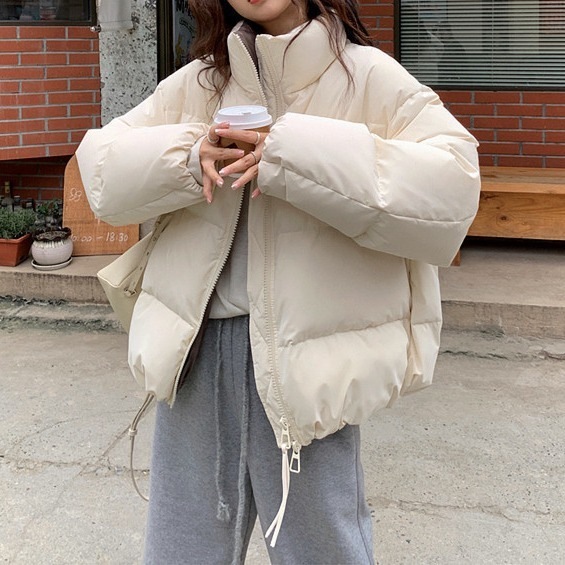 2024年新作 90ホワイトダックダウン スタンドシルエット 限定版 パフダウンジャケット レディース ショート丈 ゆったり スリム 暖かい スタンドカラー アウター ダウン パーカー アウター