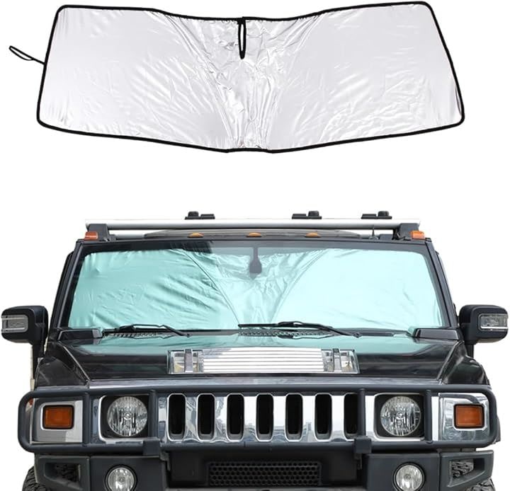 ハマー H2 2003～2009年に対応 サンシェード 車 日よけ フロントサンシェード カーシェード フロントガラス 遮光マジカルシェード 遮光断熱 夏(スチールワイヤータイプ)