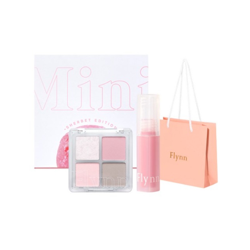 ミニ シャベット エディション + ショッピングバッグ(アイシャドウパレット02 フローズンシャベット+ミニダ)イブ ウォーターティント 04 フリーズイン + ショッピングバッグ x 1セッ