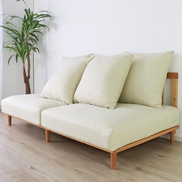 ソファー ソファ 2人掛け おしゃれ 二人掛け 北欧 ワイドサイズ クッション付き 二人用 2人用 ゆったり 大き目 ソファベッド 幅190cm