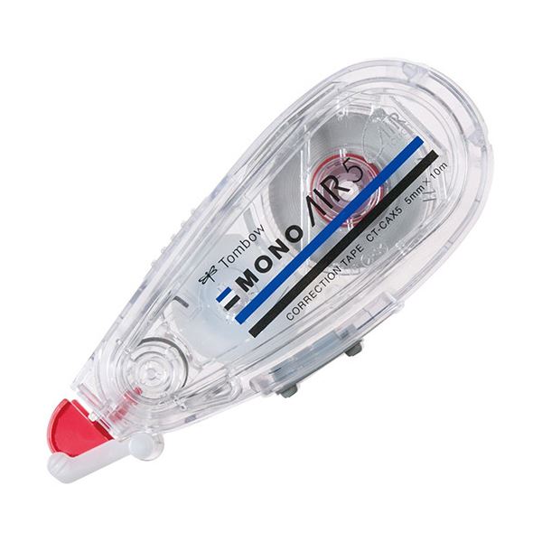 （まとめ） トンボ鉛筆 修正テープ モノエアーつめ替えタイプ 本体 5mm幅×10m 赤 CT-CAX5 1セット（5個） (×10セット)