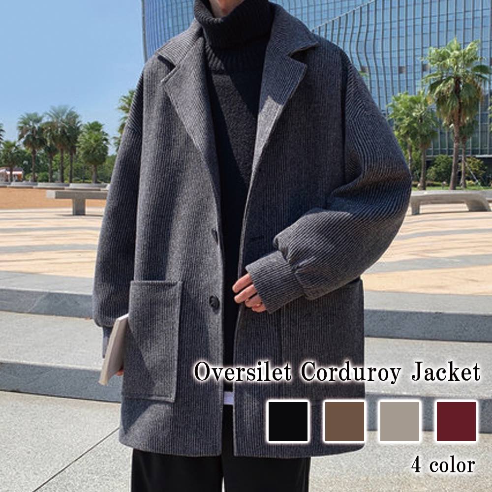 ブルゾン メンズ オーバーシルエットコーデュロイ ゴルフ シニア 秋 おすすめ 40代 大きいサイズ ジャンパー きれいめ ジャケット かっこいい ボア 中綿 コーデ ウェア 作業着 厚手 パーカー