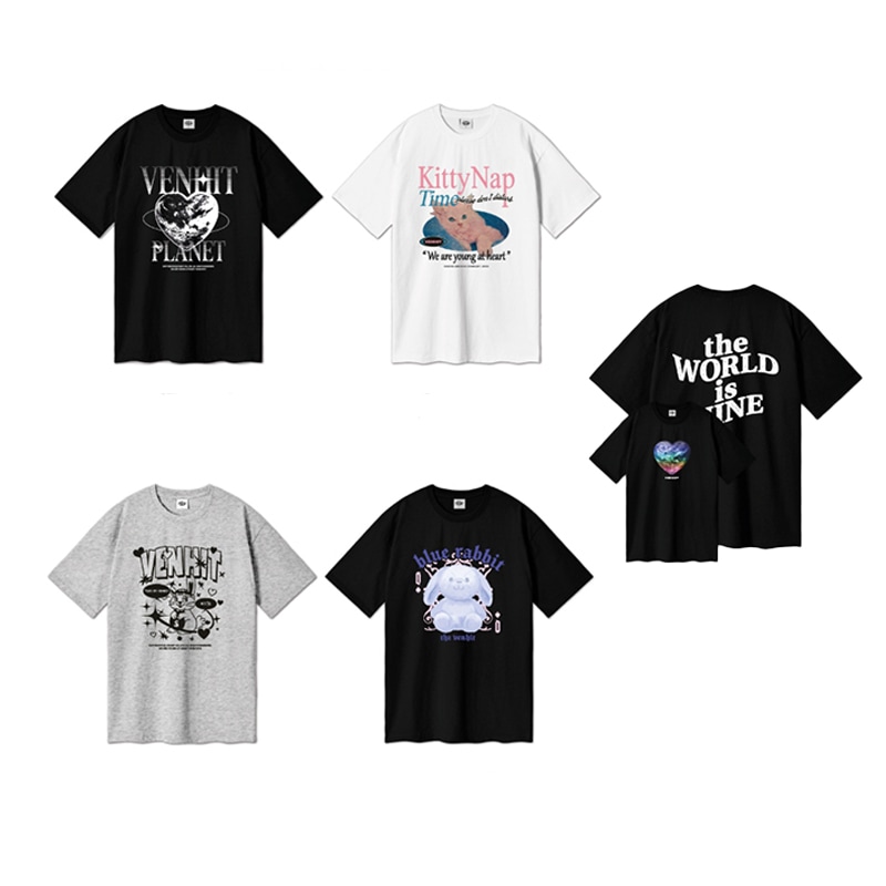 VEN PLANET グラフィック2PACKデザインTシャツ 韓国スタイル 人気商品 男女共用 6,150円