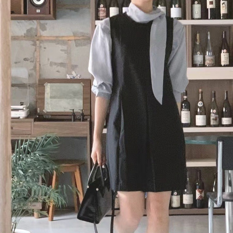ミニワンピース ミニ丈 ワンピース ノースリーブ Uネック スリム 韓国 レディース オルチャン プリーツスカート 可愛い かわいい 大人可愛い シンプル カジュアル 大人 おしゃれ お洒落