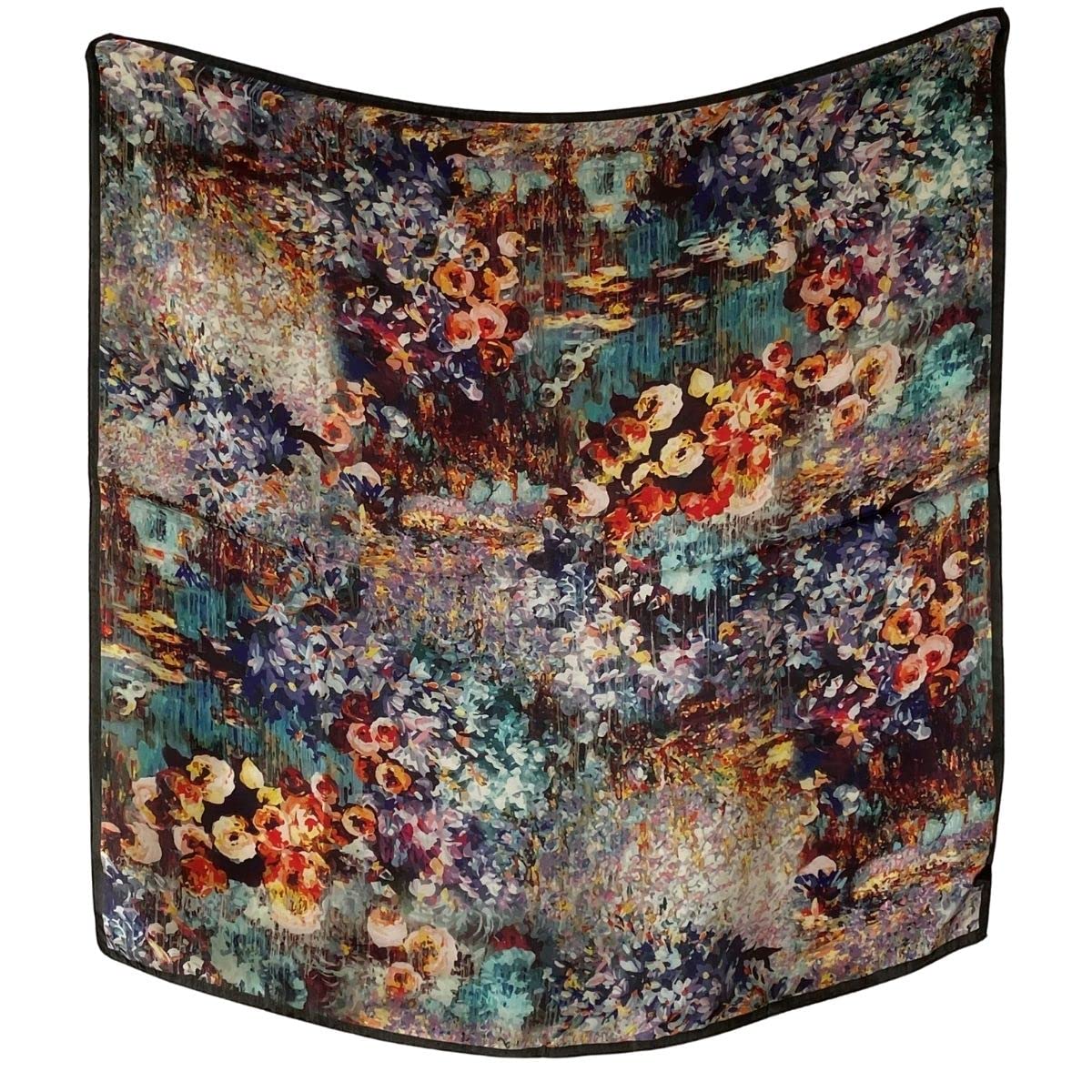 [G.Barsanti&Figli] シルク スカーフ 大判 90 正方形 シルク100% イタリア製 コモ 高級 バルサンティ モネフォレスト