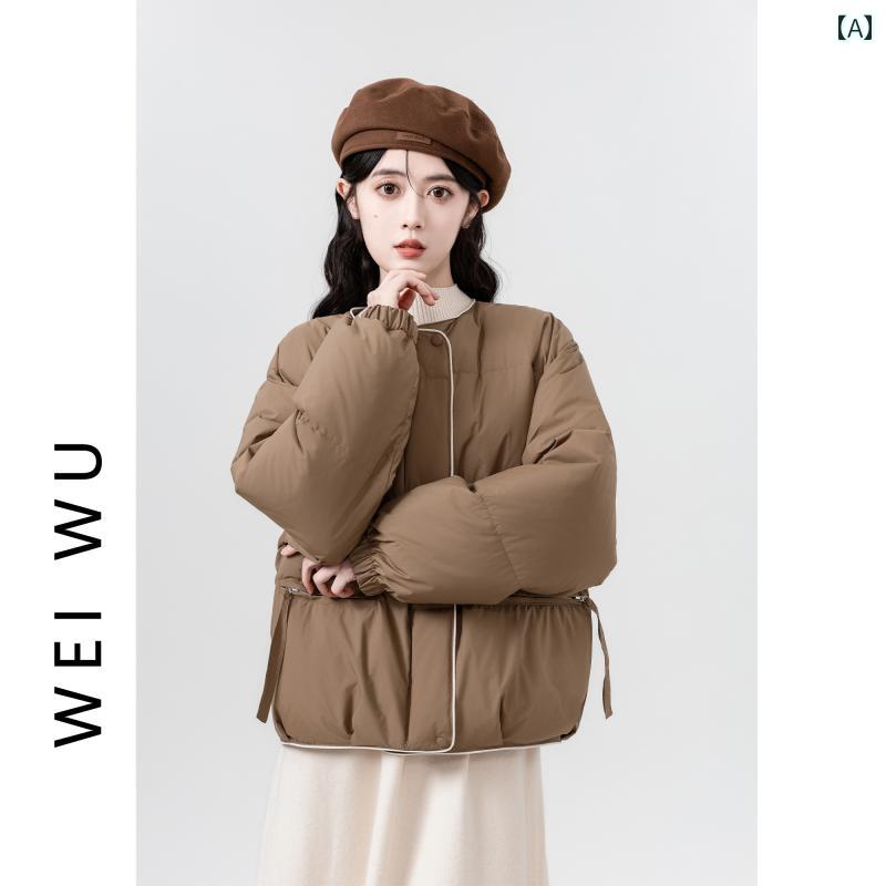 レディース 秋冬 ダウンジャケット アウター カレッジ カレッジ モテ服 韓国 大人 かわいい アップ 快適 暖かい デート イベント レジャー 女子会 旅行 防寒 ウインタースポーツ 通学 通勤