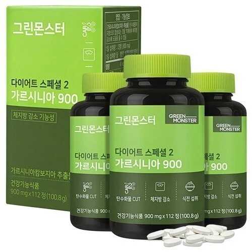 グリーンモンスターダイエットスペシャル2ガルシニア900 / 8週間分(112錠x3個)