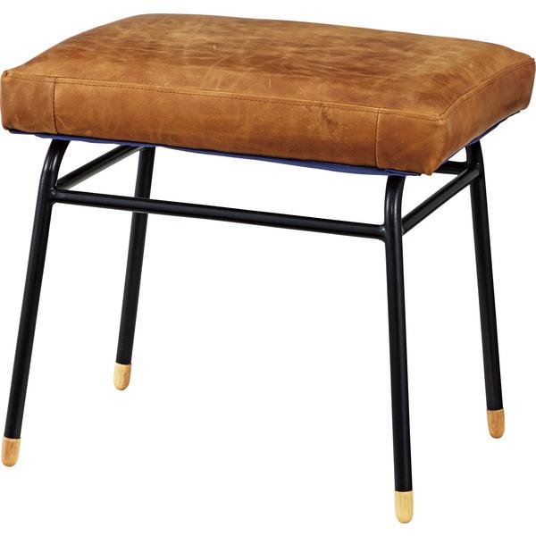 スツール 本皮 レザー おしゃれ シンプル 北欧 カフェ風 腰掛け チェア 椅子 クッション性 座面 スチール 脚 細い カジュアル レトロ インテリア アメリカン