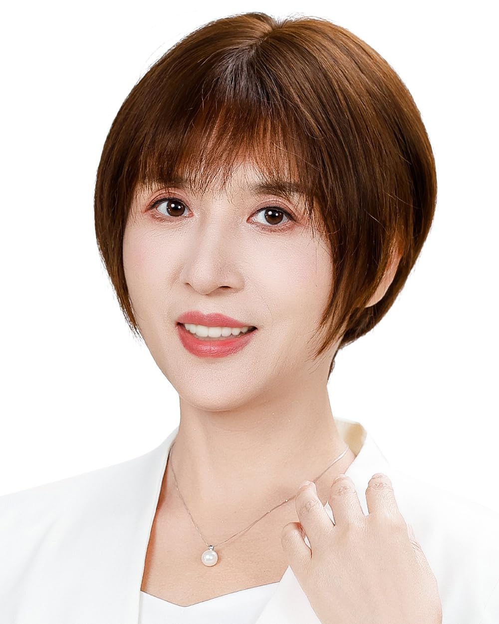 TefuRe Medical Wigs 安心安全な医療用適合商品 ウィッグ ショート ボブ 人毛100％ つむじ かつら 自然 茶髪 白髪隠し 薄毛隠し 脱毛症 女性 中高年 シニア JIS適合 パッ
