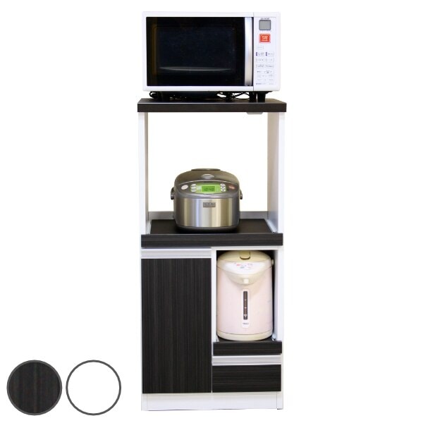 レンジ台 木製 家電ラック 省スペース 片開きタイプ 日本製 幅48cm