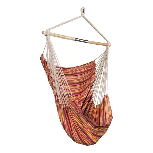 Hammock Bliss ハンギングチェア 吊るしタイプハンモック シングル 1人掛け 吊り椅子 室内室外兼用赤黄