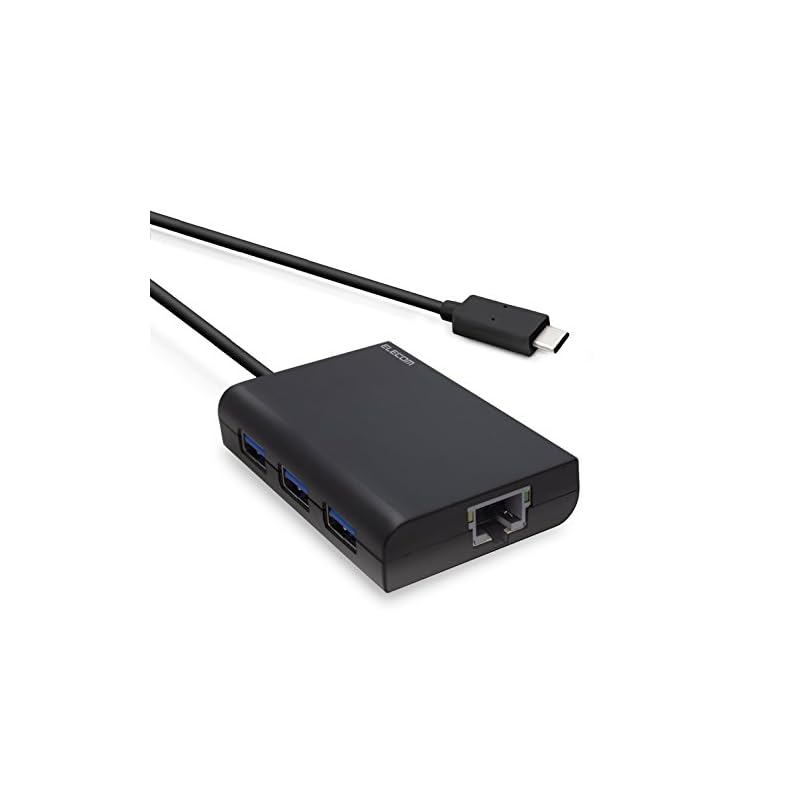 エレコム 有線LANアダプター USB3.1 Gen1 (USB3.0) Type-C USB-CRJ45 変換アダプター ギガビット USBハブ (USB-A3ポート) Macbook対応 【W