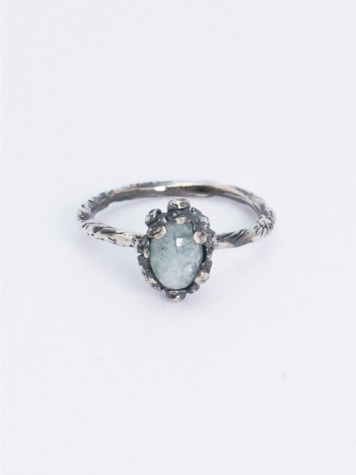 【HARANG】 HR 116R_Antique Gemstone Ring(Milky Aquamarine) 正規品