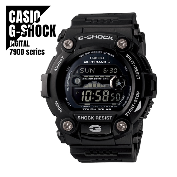 【即納】 CASIO カシオ G-SHOCK Gショック タフソーラー 世界6局電波受信 タイドグラフ ムーンデータ搭載 GW-7900B-1 腕時計 メンズ